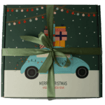 Подарунковий новорічний бокс «Merry Christmas» з чаєм, варенням та іграшкою