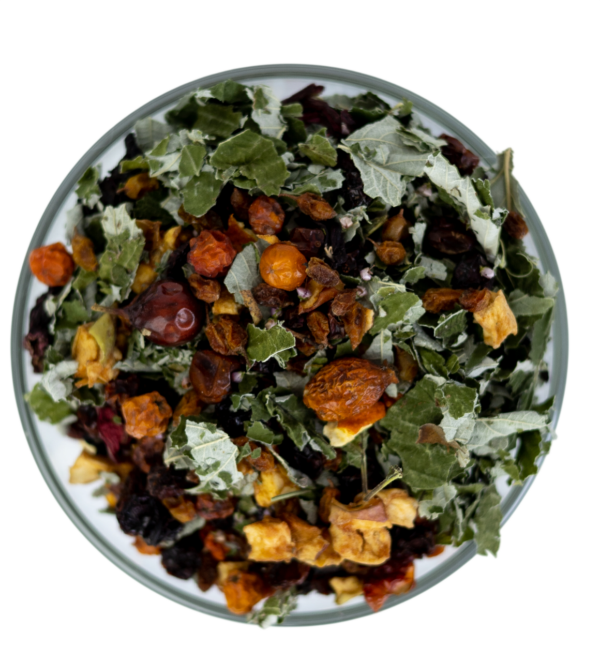 Ягідно-трав’яний чай Snow party, зимовий after ski чай із ягодами, травами та апельсиновою цедрою